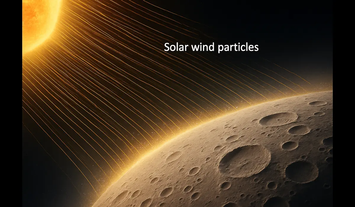 Solar storm effects on Moon atmosphere