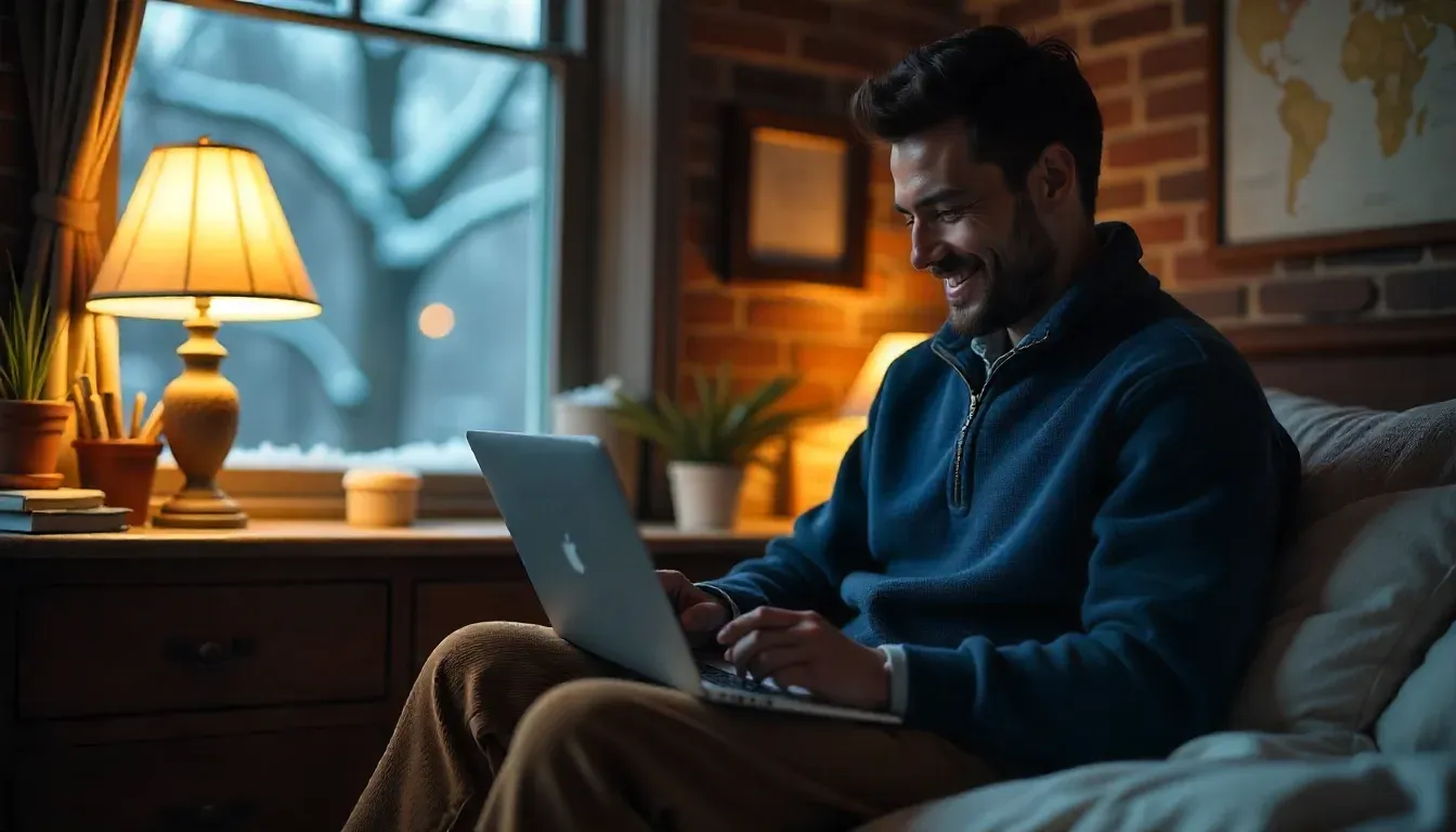 Student using budgeting app in 2025 to track savings.