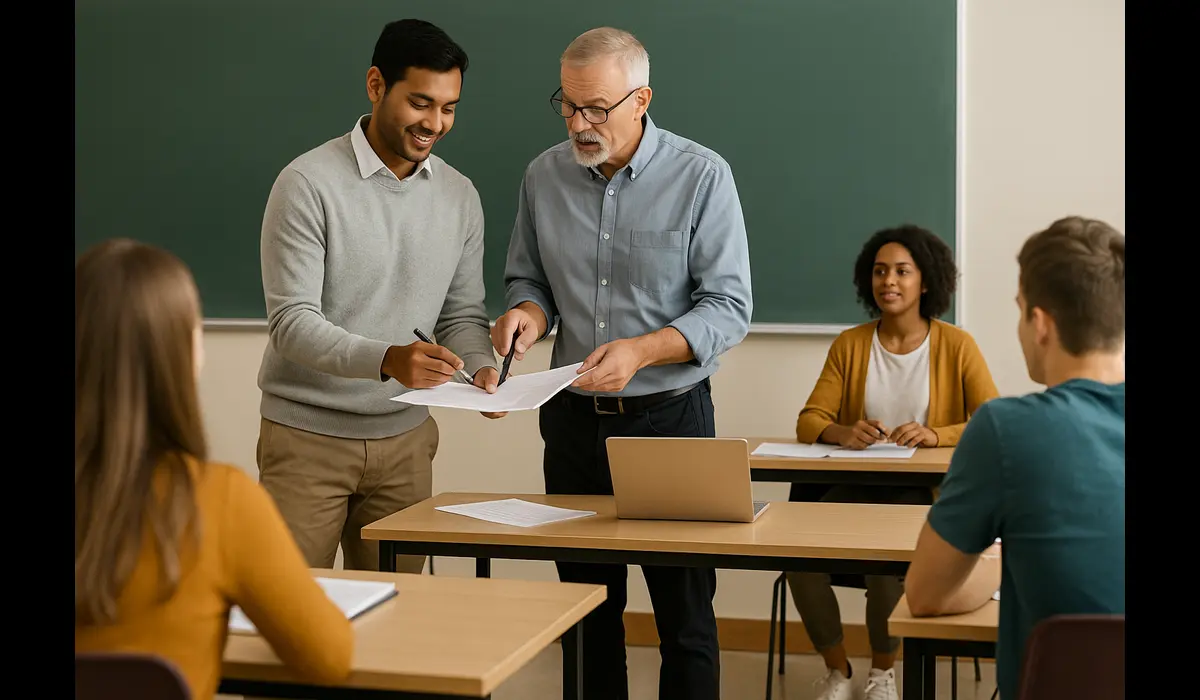 Indian student working as a teaching assistant part-time job in USA