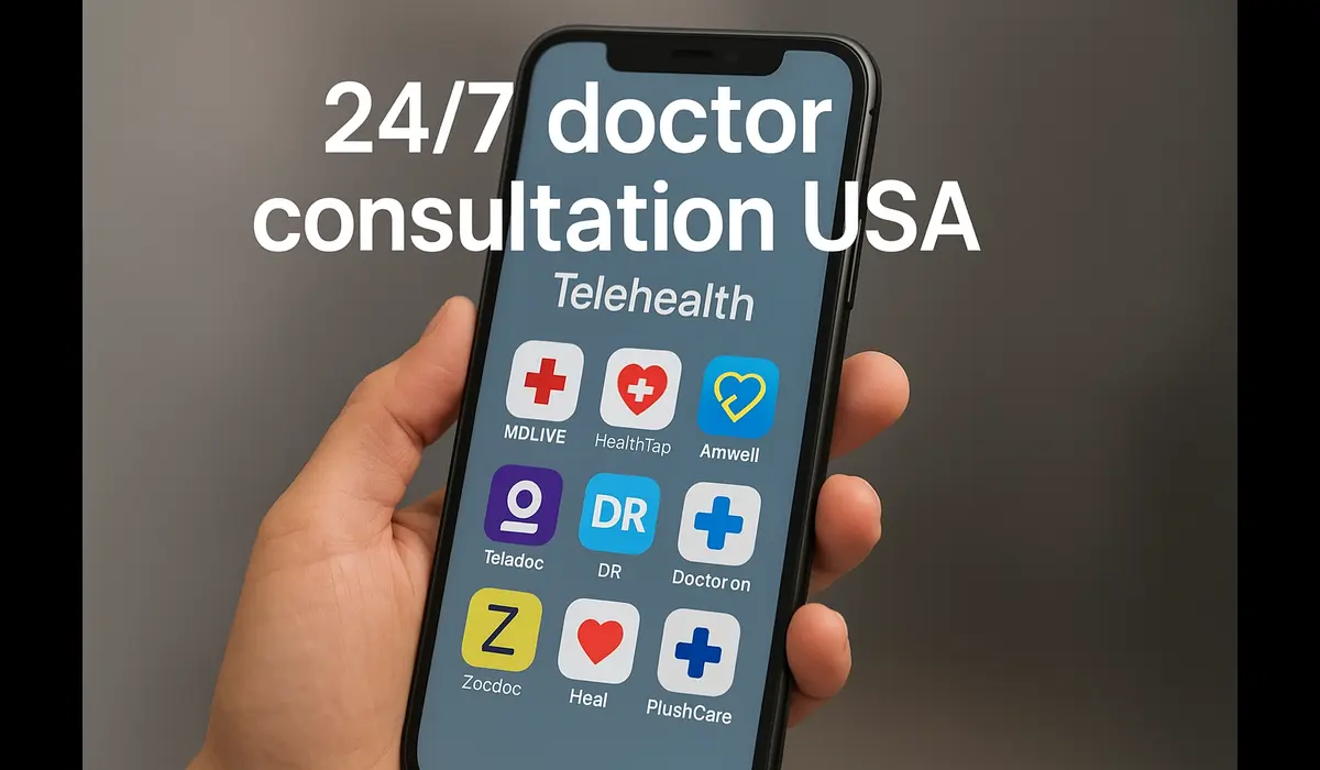telemedicine platforms in USA mobile app 24/7 consultation
