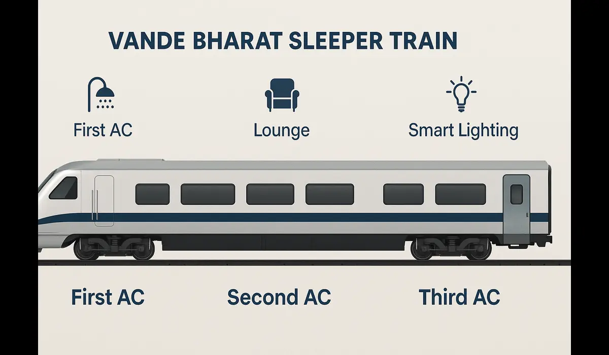 Vande Bharat sleeper train 2025 coach layout and features