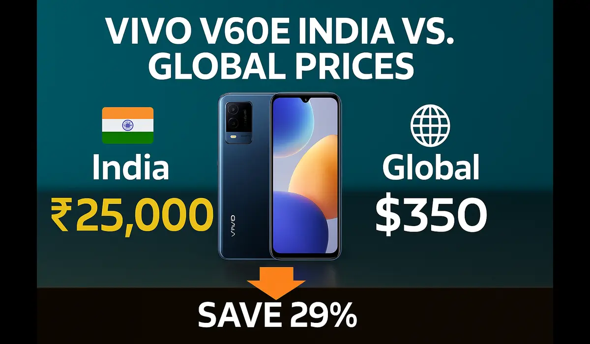 Vivo V60e India vs global savings
