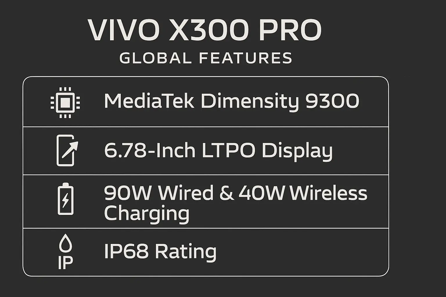 vivo x300 pro global features infographic