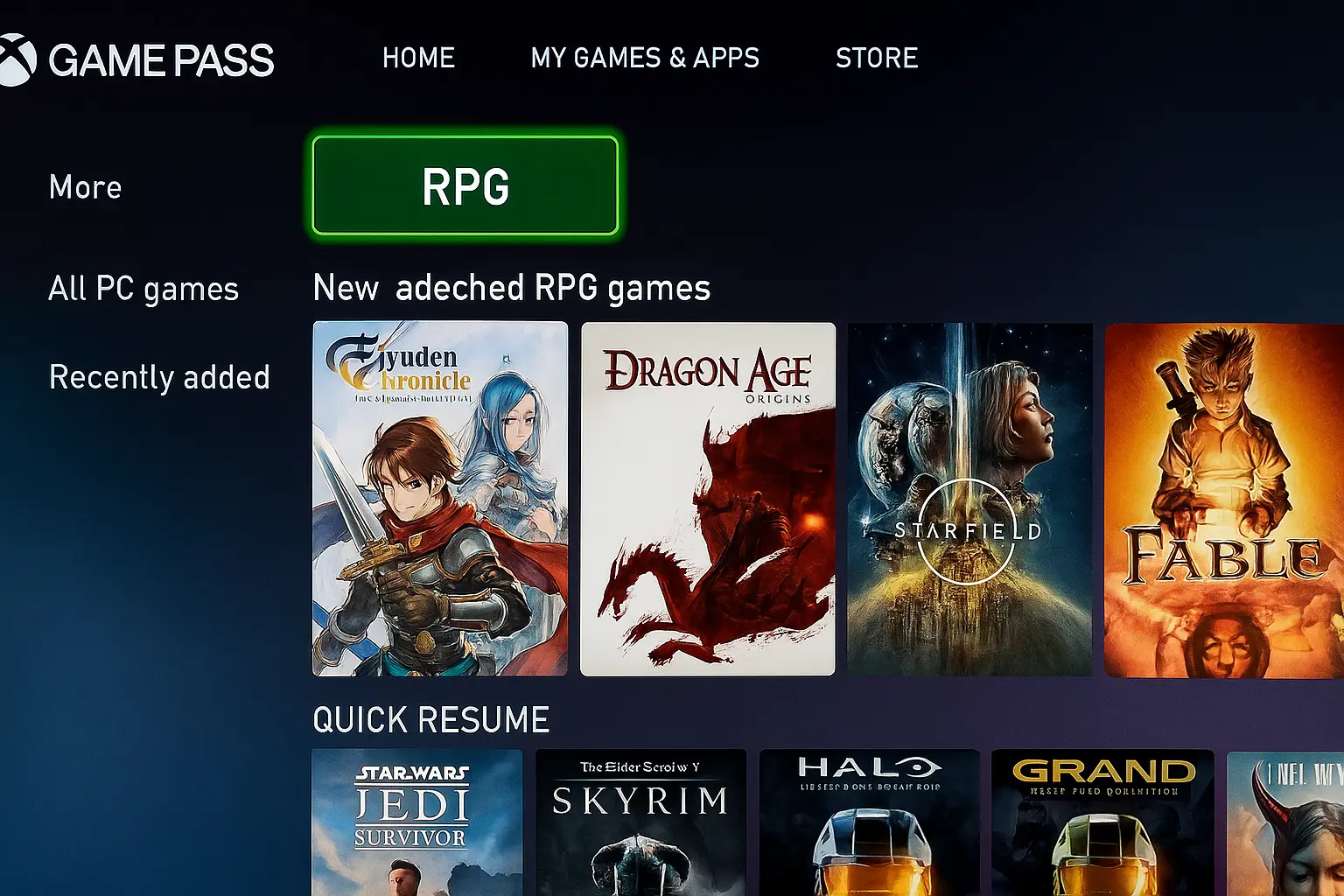 best RPG games on Xbox Game Pass 2025.
