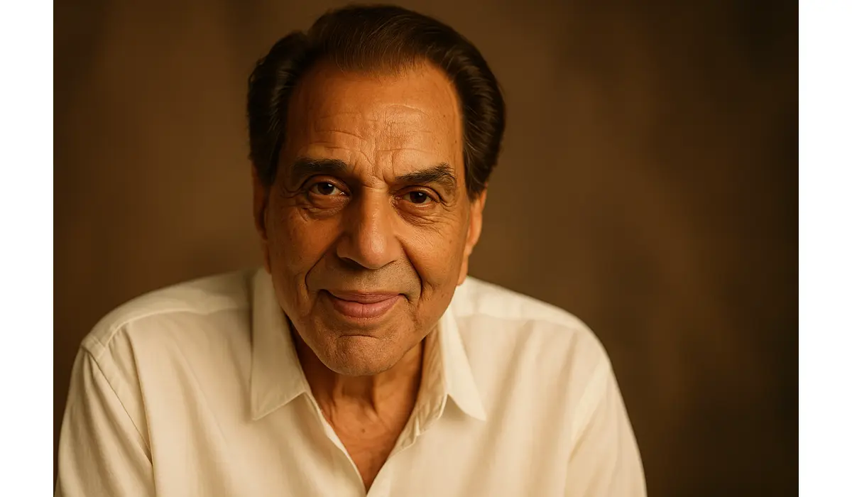 dharmendra health update portrait warm lighting