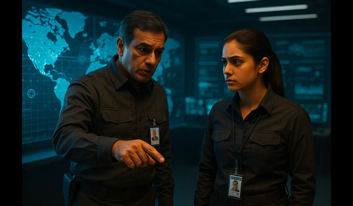 King Bollywood spy action 2026 mentor scene