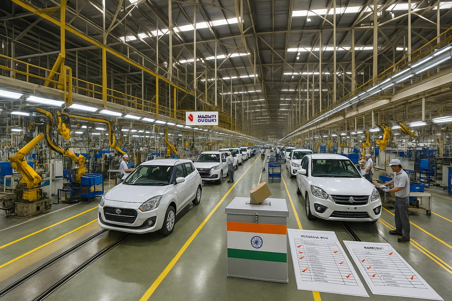 maruti suzuki manufacturing plant manesar production line