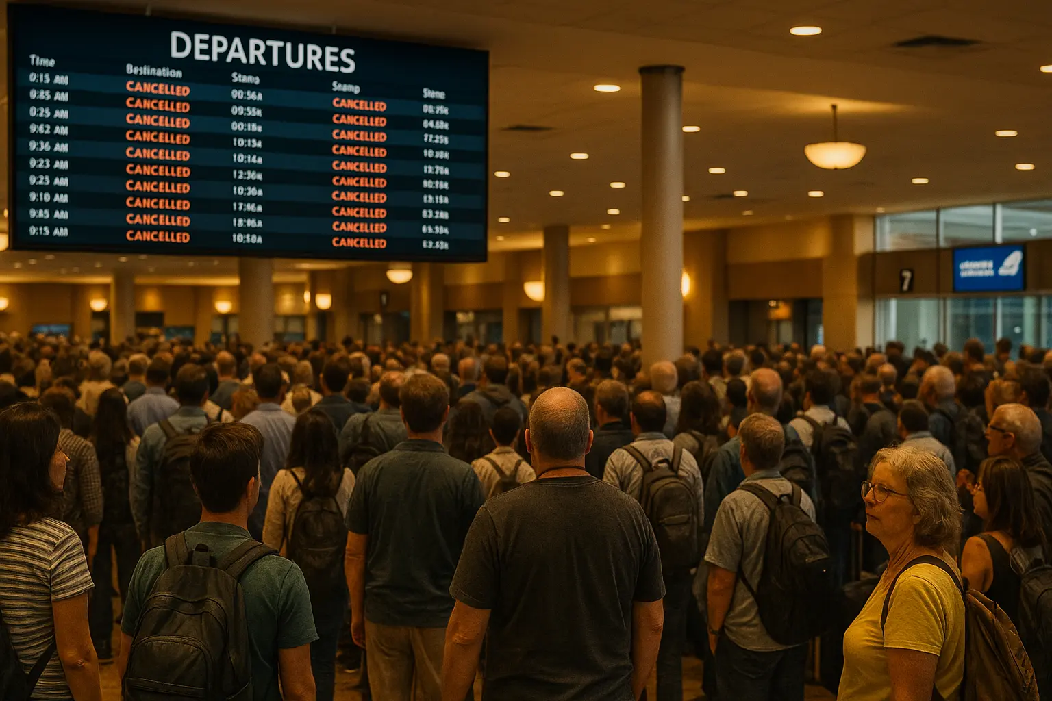 US passengers stranded amid flight cancellations