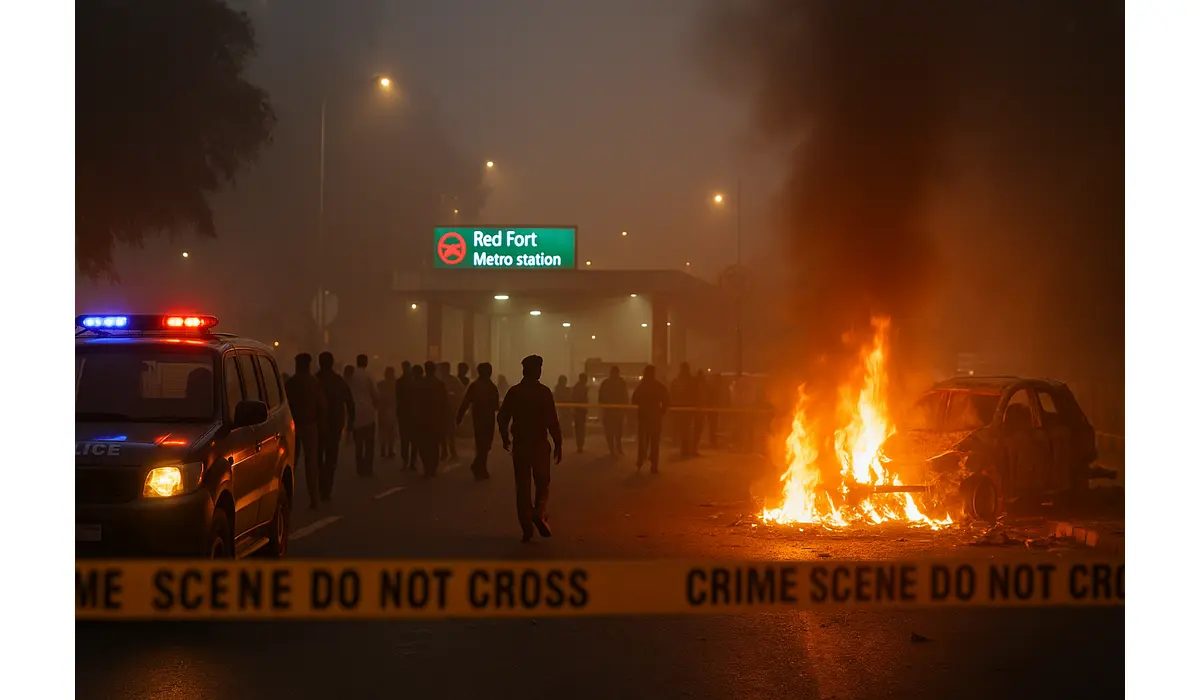 silence after the blast delhi car explosion scene outside Red Fort Metro