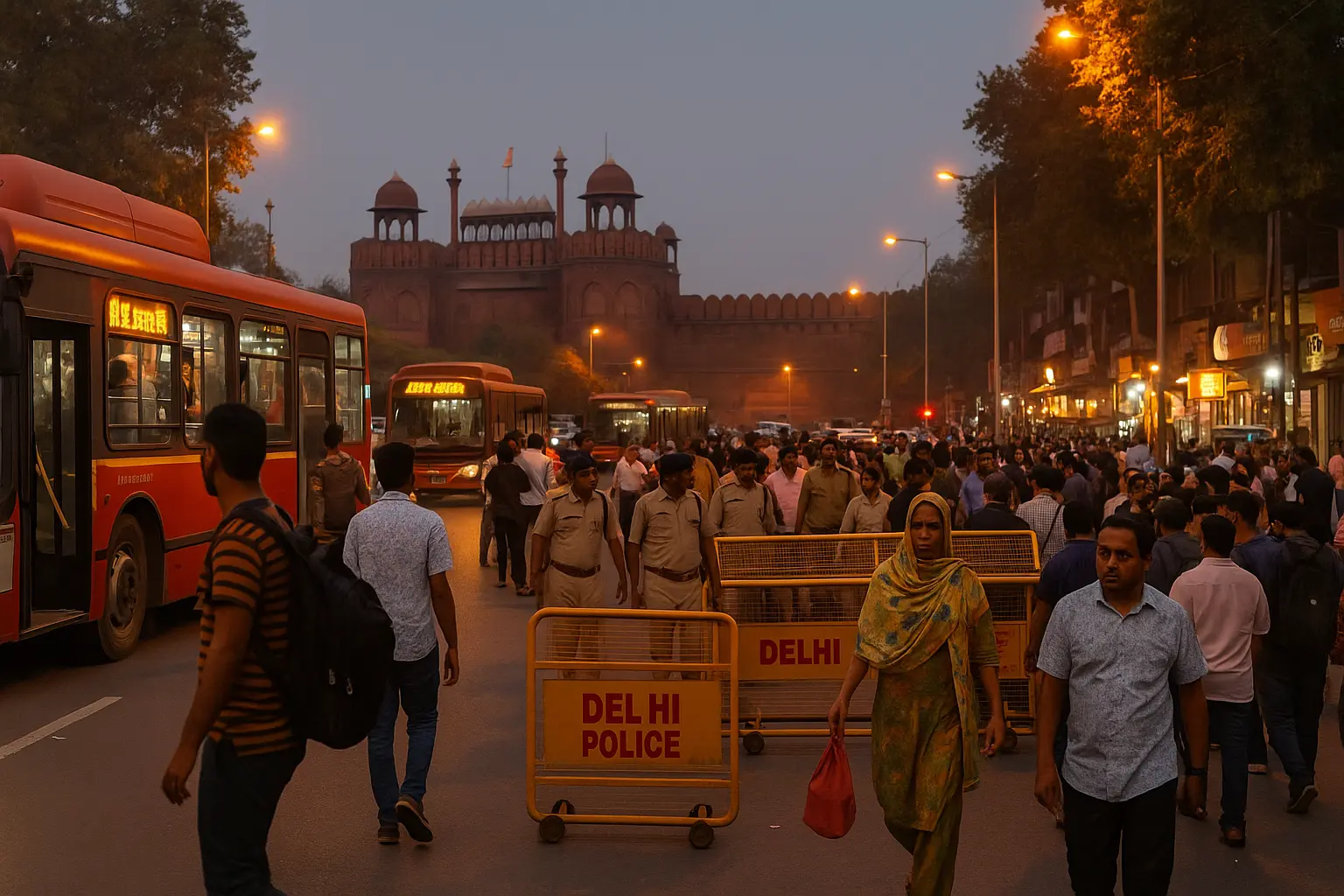 silence after the blast delhi car explosion security checkpoint Old Delhi